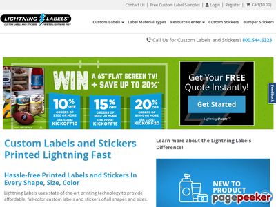20% Off $1500 at Lightning Labels Coupon Code