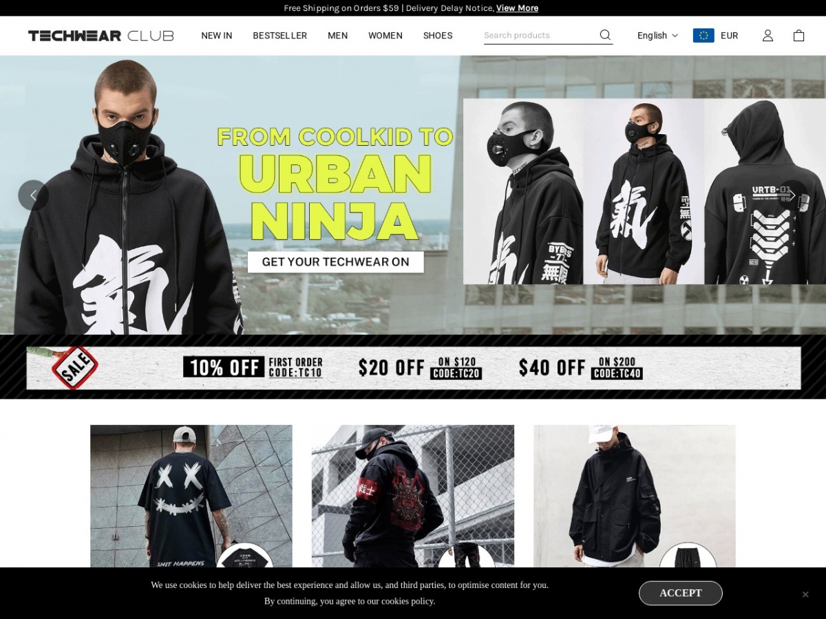 Techwear Club coupon codes