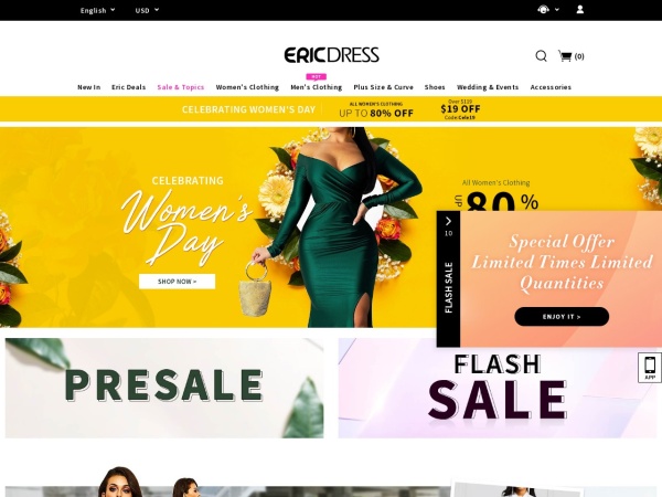 EricDress coupon codes