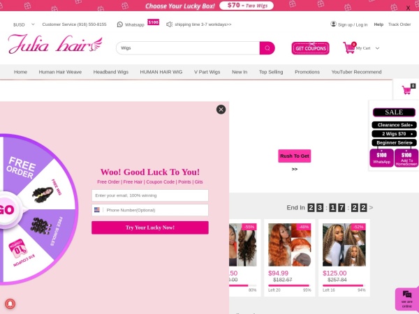 Julia Hair coupon codes