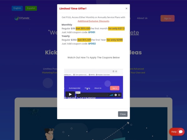E-Funnels coupon codes