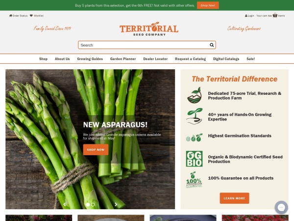 Territorial Seed Company coupon codes